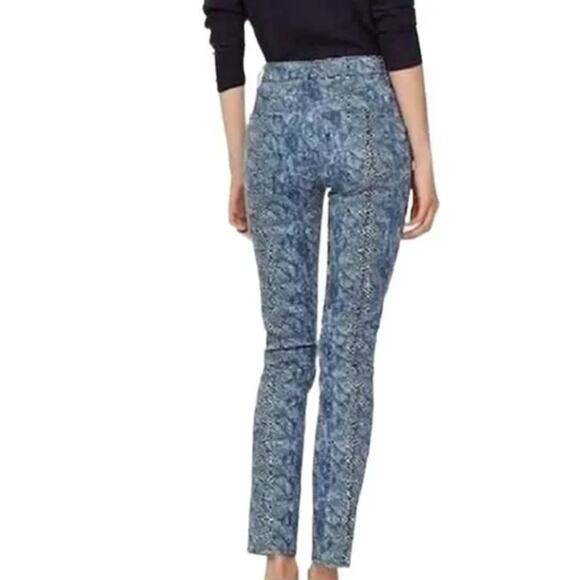 Tory Burch Snake Print Mid Rise Skinny Jeans 26 - Picture 4 of 13